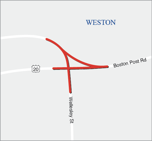 Weston: Intersection Improvements at Boston Post Road (Route 20) at Wellesley Street 